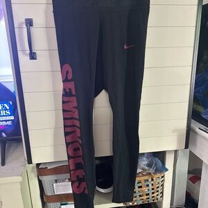 Nike Women FSU seminoles Black Leggings